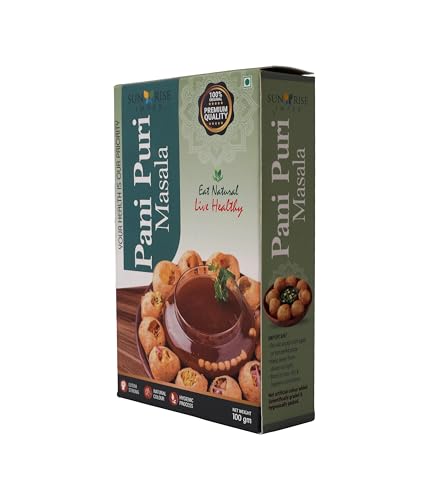 Image of SUNRISE Impex Pani Puri Masala 100g | Flavourful Golgappa Masala Powder | Authentic Street Style Indian Chaat Spice Mix for Pani Puri, Golgappa & Chaat
