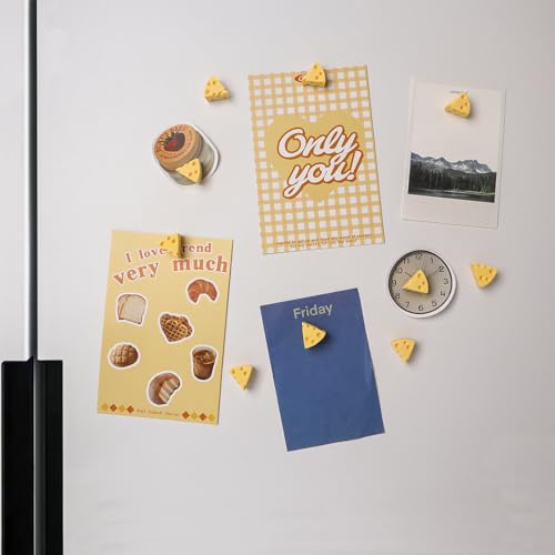 10 imanes de refrigerador con diseño de queso miniatura 2