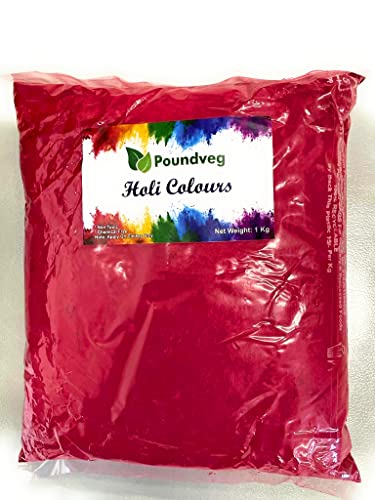 Holi Colors Easy Wash Festive Color Color Run - 1 KG Bag (RED)