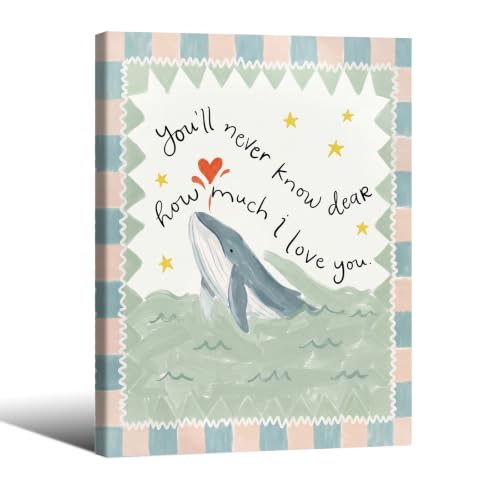 Kids You'll Never Know Dear How Much I Love You Wall Art Kids Quote Poster