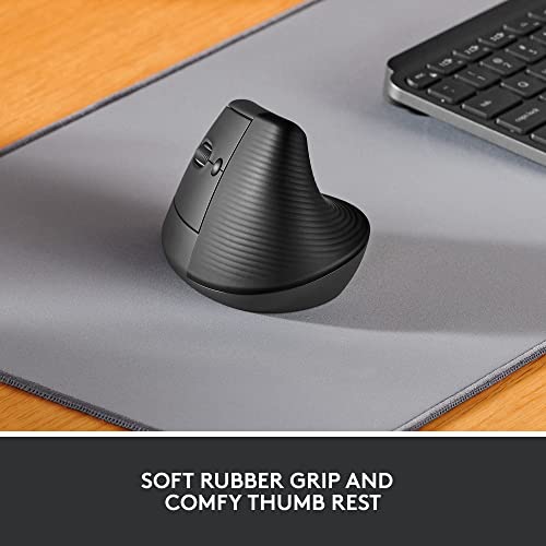 Logitech Lift Vertical Ergonomic Mouse, Wireless, Bluetooth Or Logi Bolt Usb Receiver, Quiet Clicks, 4 Buttons & Lift Left Vertical Ergonomic Mouse, Left-Handed, Wireless, Bluetooth Or Logi Bolt Usb #TOP5