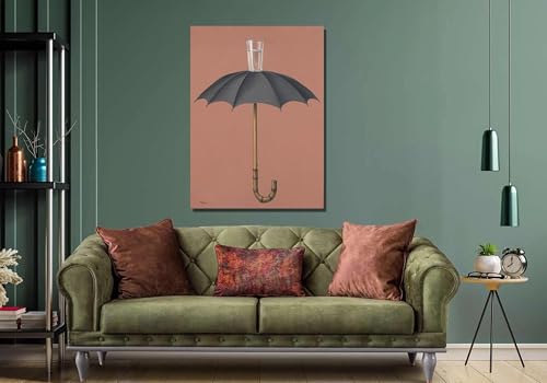 Tableau sur toile Magritte Hegel art mural salon affiche 30x40cm - 3