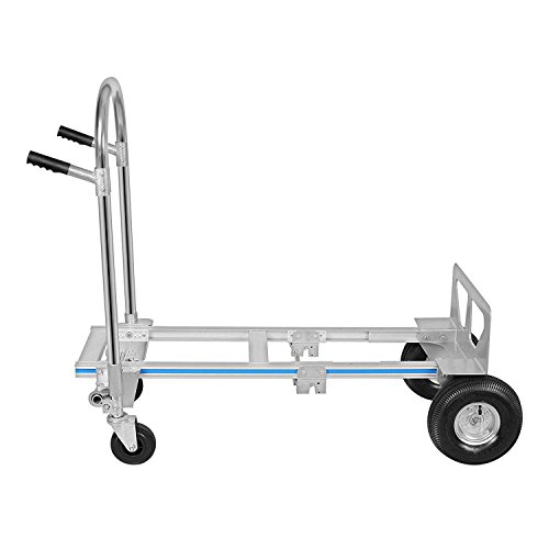 Zbpress 2In1 Aluminum Hand Truck Foldable Alloy Dolly 2/4 Wheels 770Lbs Folding Multifunction Cart #TOP2
