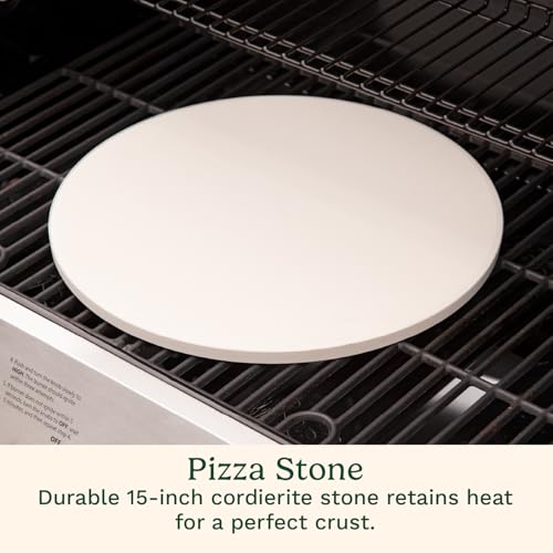 Cuisinart 3 Piece Deluxe Pizza Grilling Pack, 14” Round Pizza Stone for Oven and Grill, Includes Cutter and Foldable Stainless Steel Peel, Complete Set to Build Your Own Pizzas at Home - image 3