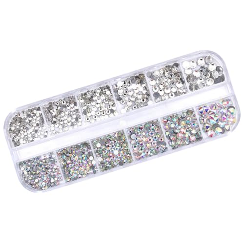 NOLITOY 12 Diamantes De Imitación De Bricolaje Tacos De Uñas Multicolores Gemas De Diamantes De Imitación Calcomanías De Arte De Uñas Manicura De Lentejuelas Uñas Diamantes Pedrería