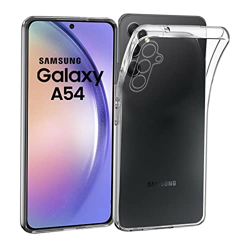 Phone Case For Samsung A54 / Galaxy A54 [Silicone Case] [Slim Gel Case] [TPU Bumper] [Ultra Thin Soft Cover] [Shockproof Protective Back] Samsung Galaxy A54 5G Case (Crystal Clear Transparent)