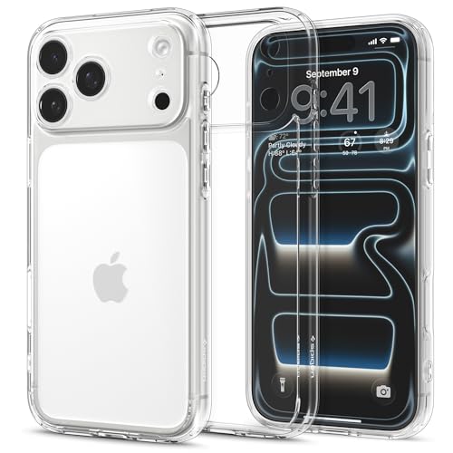 Spigen iPhone 17 Pro Max Hülle Signature [Anti Vergilbung] Ultra Hybrid Case Handyhülle Transparent Schutzhülle Slim Dünn – Crystal Clear 1