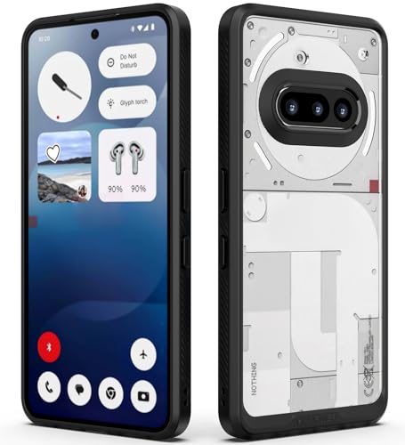 KAPAVER Impulse Series Back Cover Case for Nothing Phone 3a (PC +TPU) (Black)