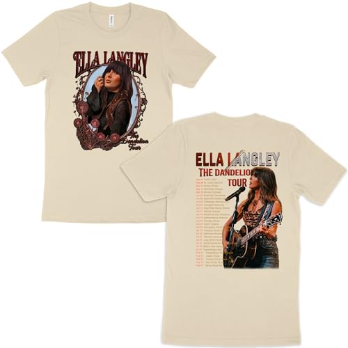 Retro Country Music Graphic Tee - Vintage Concert Tour T-Shirt for Festivals - Premium Cotton Double Sided Print Unisex Top (US Alpha Medium Regular Regular Natural)