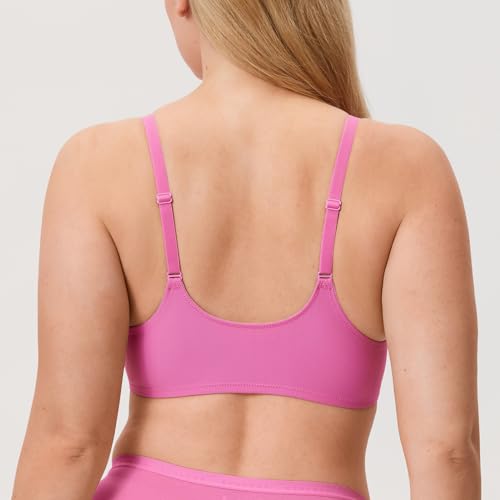 Image of DELIMIRA Women's Front Closure Bras Seamless Plus Size Plunge Underwire Unlined Comfortable Bra