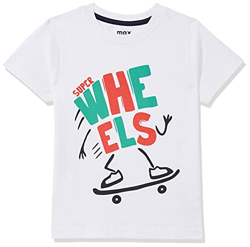 Image of Max Boys Typographic Print Crew Neck T-Shirt