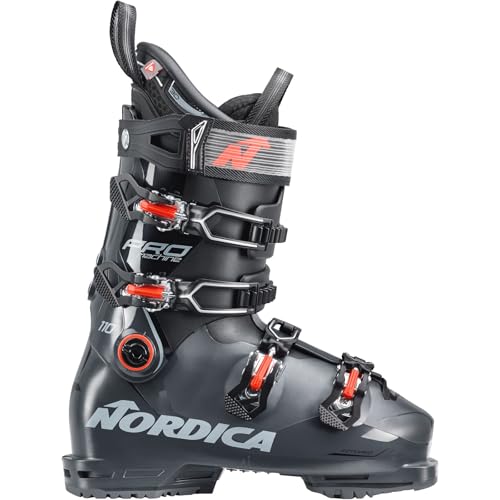 Nordica Promachine 110 Men's Narrow Fit High Performance Alpine Ski Boots (Black/Anthracite/Red, 28.5)