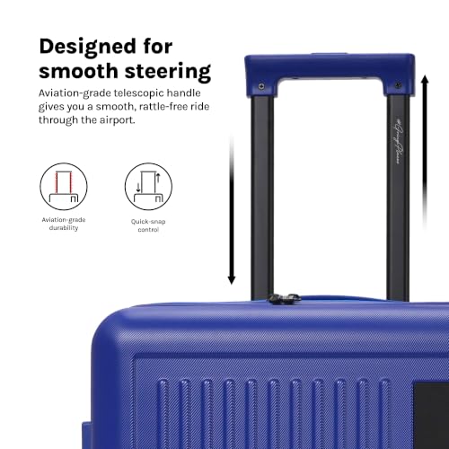 Image of MOKOBARA Transit Set of 2 Luggage Trolley Bag,Cabin(40L)+Check-in(65L),Lightweight Polycarbonate Hardshell,360Silent Wheels,TSA Lock,Premium Zipper,Suitcase for 18-21 Day Travel,Blue(Blue'd up)