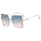 RC-BKKXXEAV Gafas de sol protectoras UV400, Gafas de calle, Gafas de sol de metal ligero, Gafas de sol redondas planas remachadas(C5)