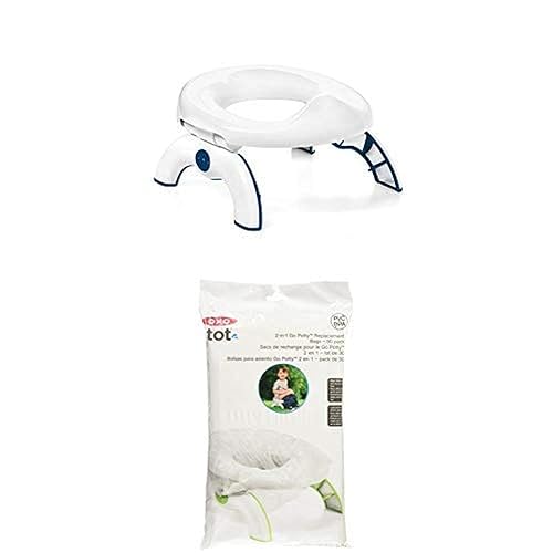 OXO Tot - Bolsas de recambio 2 en 1 Go Potty - Paquete de 30 y Tot 2 en 1 Go Potty - Azul marino, 1 unidad (paquete de 1)