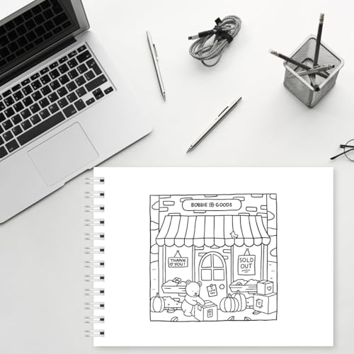 Livro de Colorir Bobbie Goods 50 Folhas 180Gramatura Caderno de Desenho Pintura Coloring Book Bob Bo