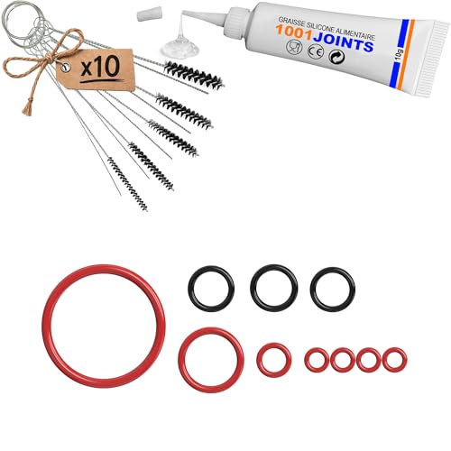 KIT DE 10 JUNTAS MANTENIMIENTO GRUPO DE RAMPADO VÁLVULA SOPORTE DE SALIDA MÁQUINA DE CAFÉ REEMPLAZO COMPATIBLE CON SAECO PHILIPS SPIDEM GAGGIA RI EP HD SM SUP ETC…