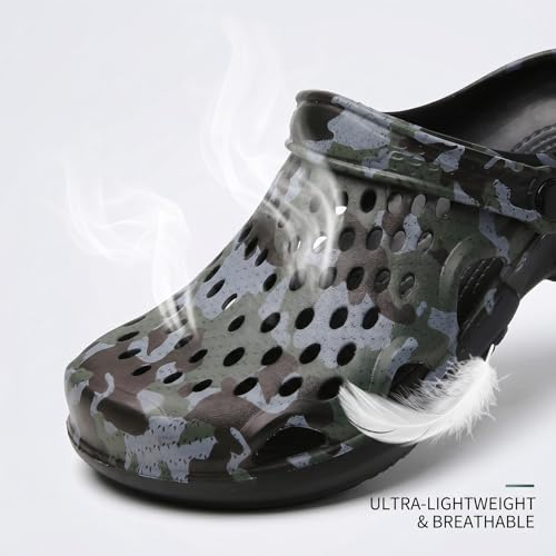 Image of CERYTHRINA Mens Garden Clogs Lightweight Breathable Slip on Sandals Fashions Pool Beach Shoes Non Slip Home Clogs Slippers