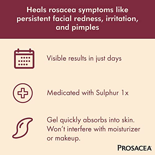 Prosacea - Medicated Rosacea Treatment for Face - Heals Rosacea Symptoms of Redness, Pimples and Irritation - Fragrance Free - 0.75 oz
