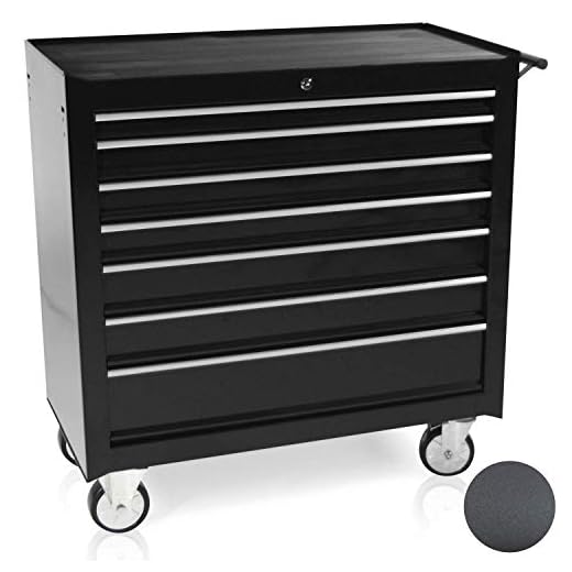 Werkzeugwagen breit, 7 Schubladen S47 schwarz