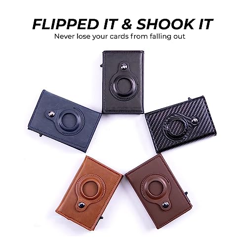 Trifold Tracker Wallet (PU Leather, Brown)4