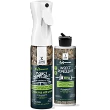 Zone Realtree Picaridin Insect Repellent - Hunters Formula, 10oz Continuous Spray + 8oz Refill, DEET-Free, Unscented & Non-Oily