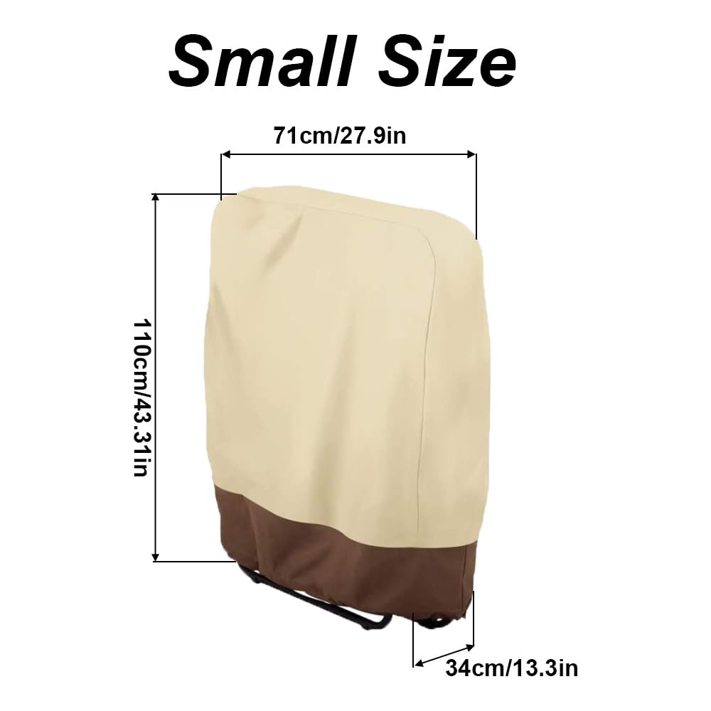 2 fundas para sillas de jardín, impermeables, de gravedad cero, plegables, para patio, 28 pulgadas de ancho x 13 pulgadas de profundidad x 43 pulgadas de alto, impermeable, anti-UV, funda para tumbona