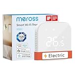 Meross Smart Thermostat for Electric Underfloor Heating, WiFi Room Thermostat with Timer, Dual Sensors, Heating & Cooling, Energy Saving, App Control, Works with Alexa and Google, Hubless