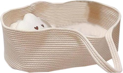 Zingking bebé Moisés cesta portátil cama de bolsillo Moisés cesta algodón cuerda infantil cama capazo bolsa de dormir para viajes al aire libre coche