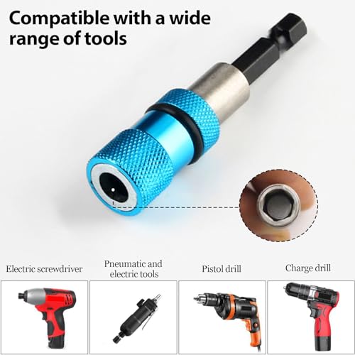 3Stück Trockenbau Bit, Trockenbauschrauber Aufsatz, Magnetisch Schnellwechsel Bithalter, 1/4-Zoll-Sechskantschaft Trockenbau Werkzeug für Akku-Schrauber und Hand-Bohrmaschinen