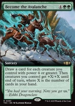 Become The Avalanche XTDC-83 Rare Englisch Boosterfrisch - Commander: Tarkir: Dragonstorm: Extras - mit ReCollectibles-Versandschutz - für Magic/MTG