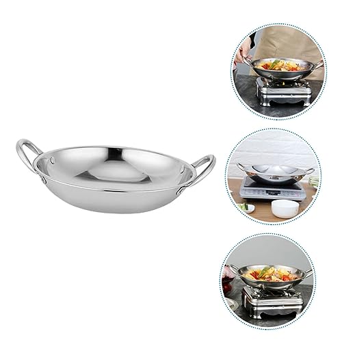 Wok de Acero Inoxidable con Doble Asa para Cocina miniatura 5
