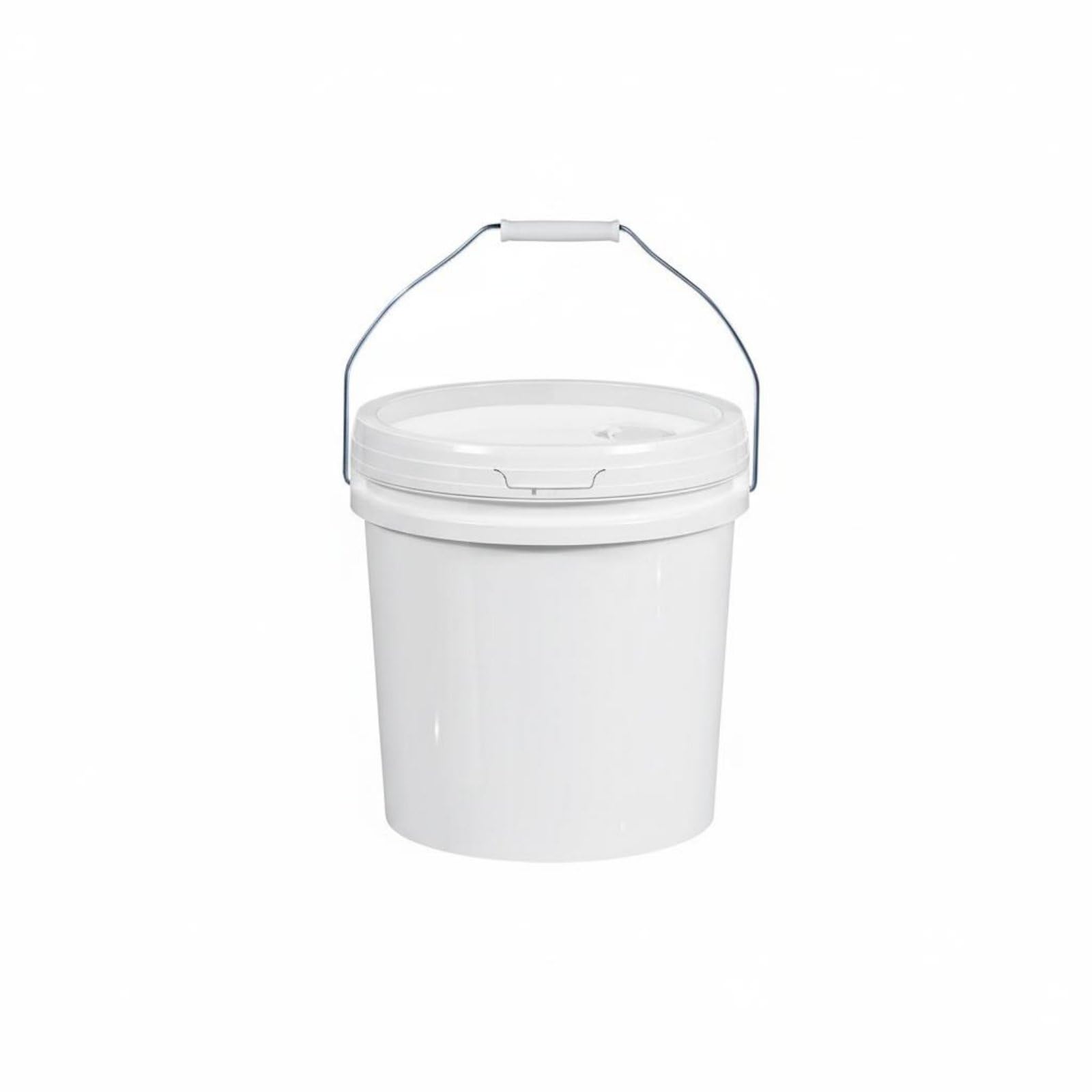 Long-Lasting PP Material Industrial Plastic Pail with Handle Reusable Pail with Handle Reinforced Design Heavy Duty Storage Pail Easy to Clean for Painting, Fishing, White, 10L a-image-48