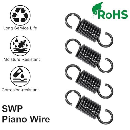 GUNGY Zugfedern mit Haken Klavierdraht Zugfeder Spannfeder 30mm Außendurchmesser 10mm Drahtdurchmesser 1,6mm Maximale Zugkraft 7,9kg 1,6x10x30mm 10 Stück