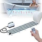 Massage-Badematte - Aufblasbare Blasenmatte mit 6-Gang-Fernbedienung, Anti-Rutsch-Design & Luftkissen für Entspannung und Komfort