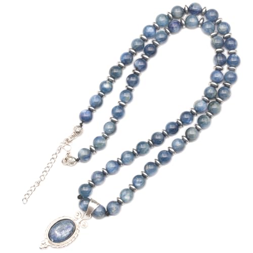 Natural Kyanite Beaded Necklace with...