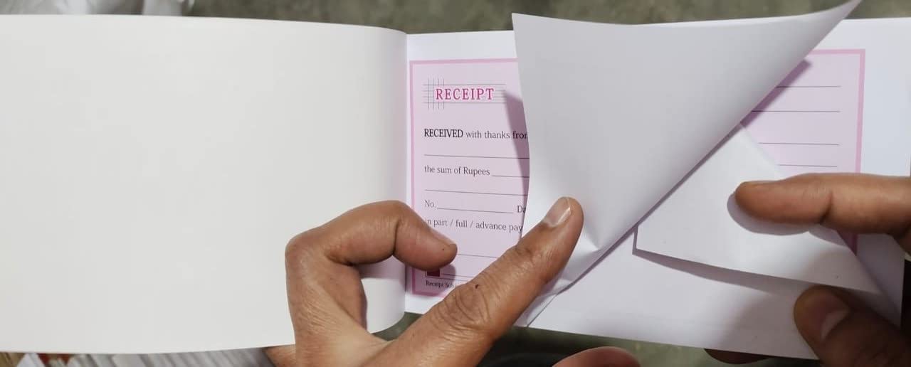 SEJASCOLLECTIONS | Pack of 2 | Cash Receipt/Money Receipt Book with Duplicate Sheet | 50x2 Sheets (50 Printed + 50 Plain) | 11x19 cm | Ideal for Office, institutes, Shops & General Accounting Purpose 1