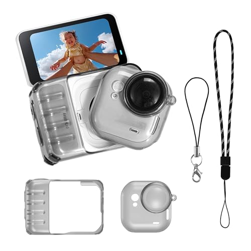 Insta360 Go ultra�Ή��p�ی�J�o�[�P�[�X�i�����Y�L���b�v���X�g���b�v�t���j�A�ϏՌ��E�Ϗ��E����\�E����~�߁E�h�o��Go Ultra�A�N�Z�T���[�p�ی�J�o�[�i�u���b�N�j