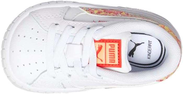 PUMA Kids Girls Cali Star Flower Child Floral Lace Up Sneakers Shoes Casual - White 6 Toddler Puma White/Warm Earth image 4 of 6 B0CDF8Z4CK