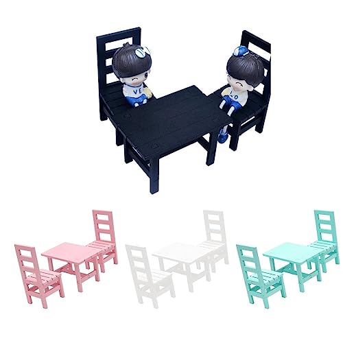Sm Sunnimix 1/6 Doll Furniture, Wooden Square Chairs 3Pcs/Set, Dollhouse Dining Room Living Room Decor, 12Inch Doll Furnishings Model Toy , White #TOP1