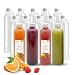 16 OZ Empty Plastic Juice Bottles Pack of 30 Clear Disposable Bulk Drink Bottles with White Tamper Evident Caps Lids