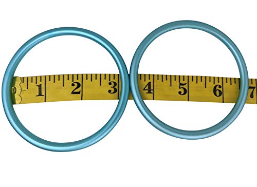 Sling Rings 3-Inch Diameter By Cutie Carry. Infant Approved, Mom Loved. Aluminum, Lab Tested For Strength And Safety. Works With Your Own Material Or Convert Wrap To Sling. Blue (Light Aqua) #TOP3
