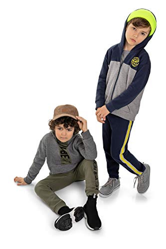 Conjunto Casaco e Calça em Moletom, Quimby, Meninos, Cinza, 12