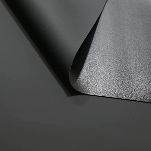 TOLKO 1m Lederimitat mit Rindsleder Optik | weiche Premium Meterware | Stuhl Bank Sessel Sofa Sitzbezug 140cm breit | Kunstleder Bezugstoff Polsterstoff Polsterbezug Möbelstoff (Schwarz)