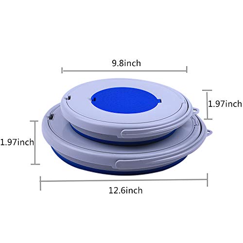 Luoyer Car Washing Buckets Collapsible Plastic Pail Fishing Bucket Portable Outdoor Travel Foldable Bait Bucket Container With Aeration Lid Cover With Handle Blue 10L #TOP4