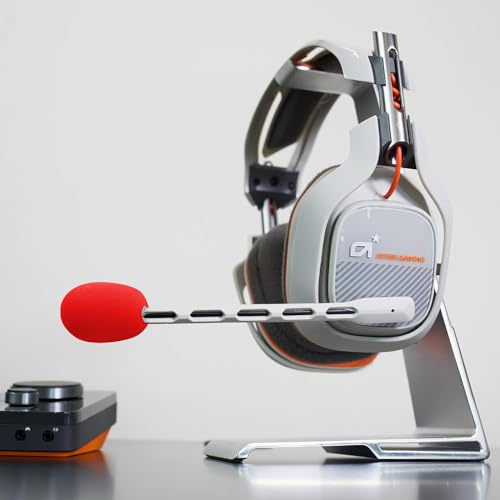 LEFXMOPHY A40 TR Pop Filter Replacement for Astro A40 gaming headset microphones, 3-Pack Red Foam Windscreen