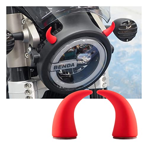 JNNJ 2Pcs Autocollants de décoration de Cornes de Diable pour Voiture, 3D Diable Autocollant pour Voiture Emblème, Autocollants Créatif Décoration...