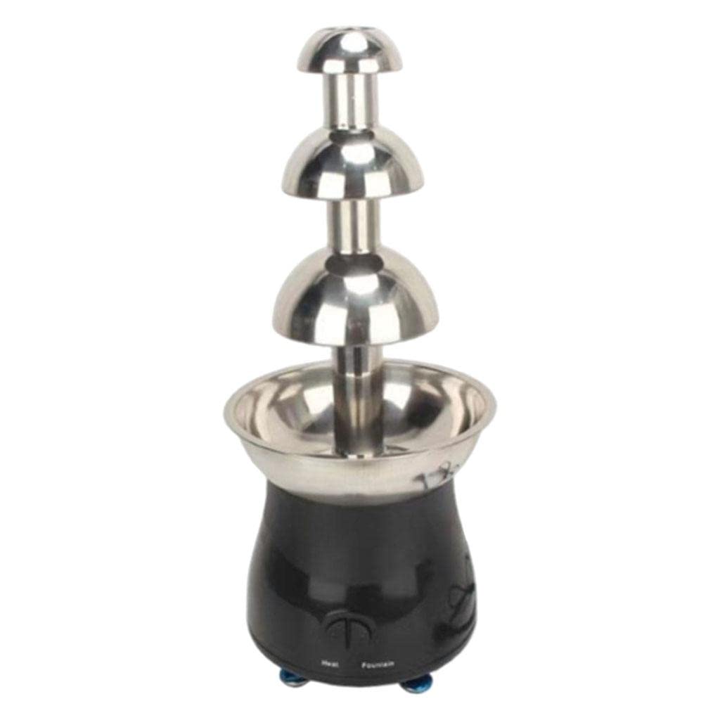 CALANDIS™ Stainless 4 Tiers Chocolate Fondue Fountain Maker Small for Wedding Plug-US | Chocolate Fountains | Small Kitchen Appliances | Kitchen Dining & Bar-picture-25
