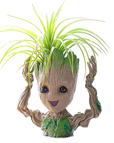 Baby Groot Planter Flower Pot - Baby Groot Head Flower & Succulent Planter Pot with Drain Hole, Small Cactus Flower Gardening Pots Indoor & Outdoor for Under 4 inch Succulent | Happy Baby Groot Baby Groot Planter Flower Pot - Baby Groot Head Flower & Succulent Planter Pot with Drain Hole, Small Cactus Flower Gardening Pots Indoor & Outdoor for Under 4 inch Succulent | Happy Baby Groot