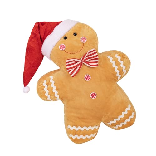 XAGMODSHN Almohada Decorativa Lujo Pan Jengibre Navideño con Cubiertas Extraíbles para Sala Vacaciones Decoraciones Almohada Tono Sofá